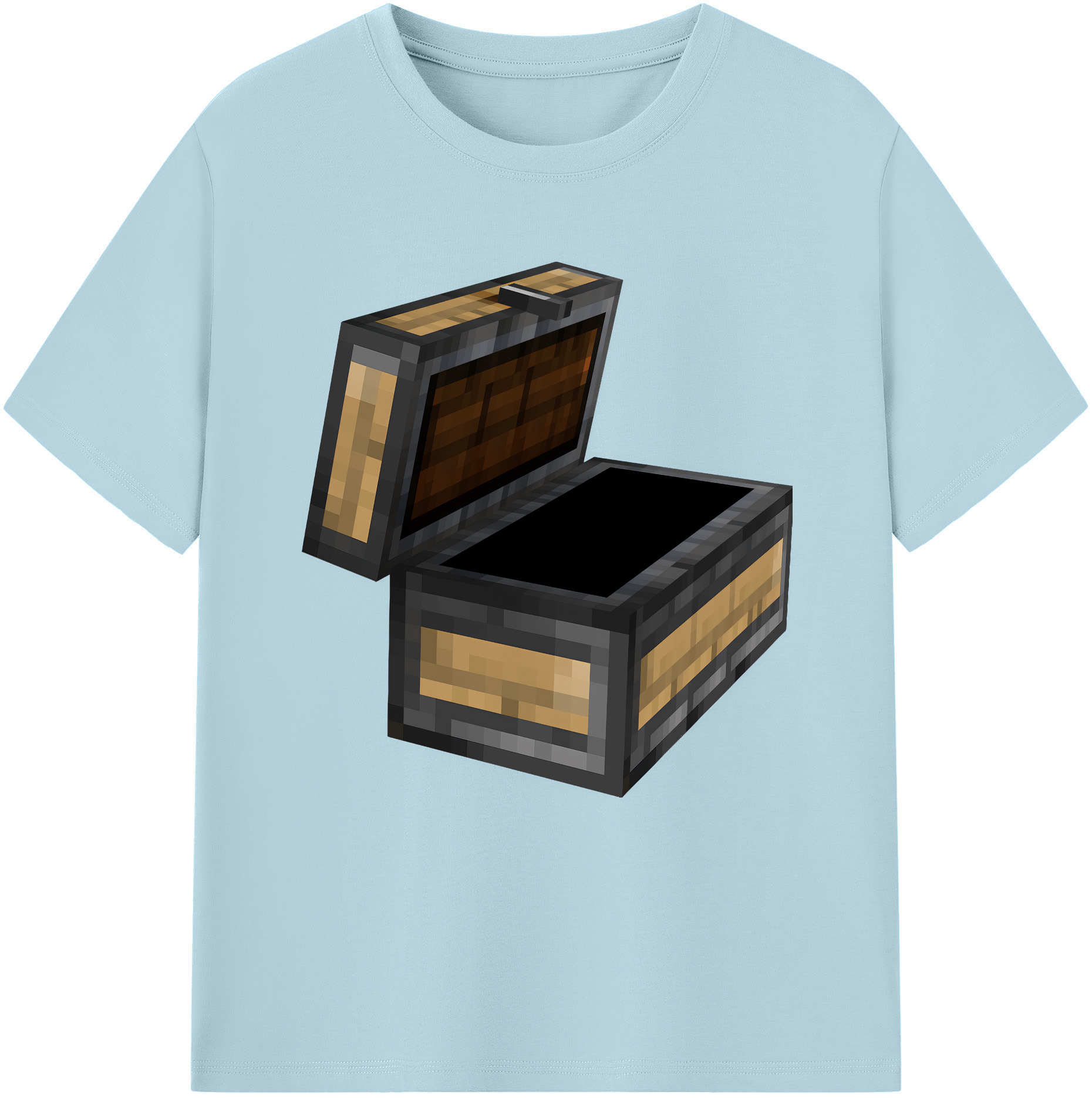 （画像用） マインクラフト ブロックの世界 Minecraft MC Block world 綿100％半袖Tシャツ（フロントプリント）